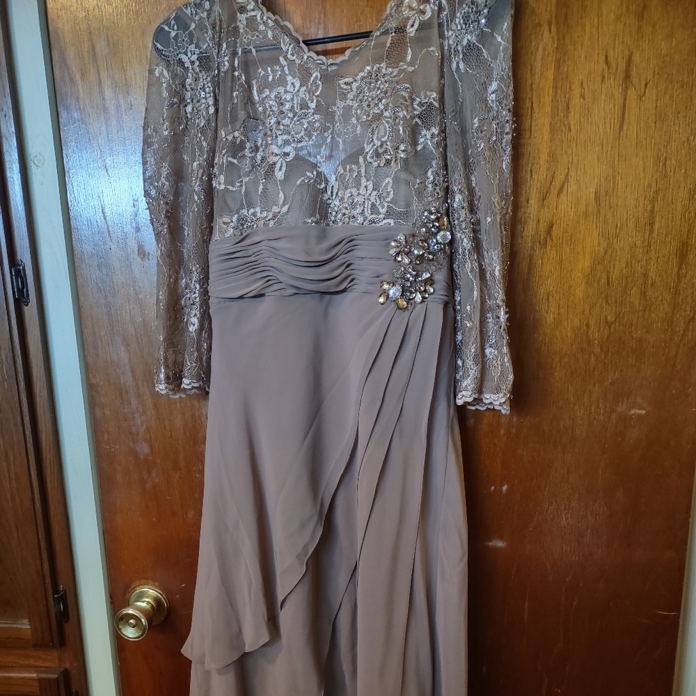 Vm Collection Copper Sequin Top Built In Bra Size 8